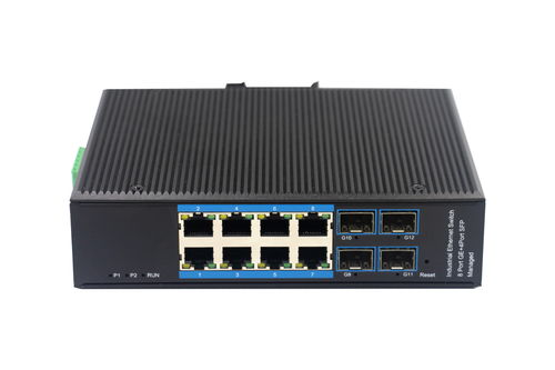 工业级ERPS环网协议交换机 千兆4光8电冗余环网以太网交换机的技术解析与应用展望
